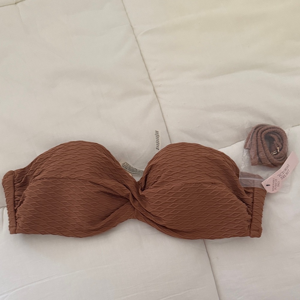Victoria’s Secret swim bandeau top with removable straps